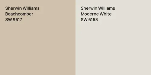 SW 9617 Beachcomber vs SW 6168 Moderne White