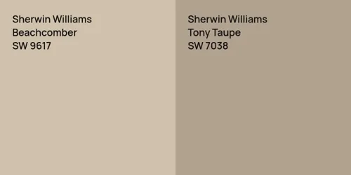 SW 9617 Beachcomber vs SW 7038 Tony Taupe