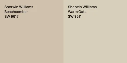 SW 9617 Beachcomber vs SW 9511 Warm Oats