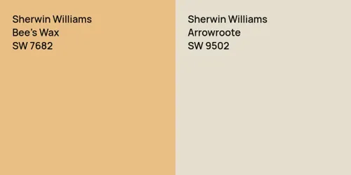 SW 7682 Bee's Wax vs SW 9502 Arrowroote