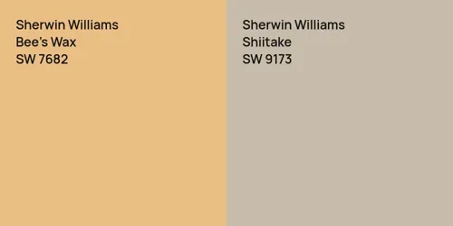 SW 7682 Bee's Wax vs SW 9173 Shiitake