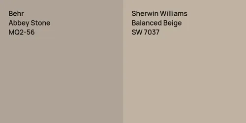 MQ2-56 Abbey Stone vs SW 7037 Balanced Beige