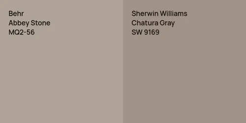 MQ2-56 Abbey Stone vs SW 9169 Chatura Gray