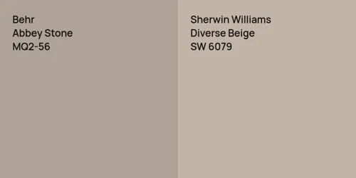 MQ2-56 Abbey Stone vs SW 6079 Diverse Beige