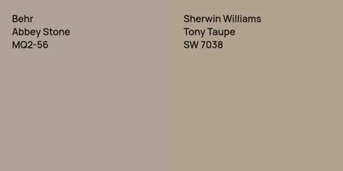 MQ2-56 Abbey Stone vs SW 7038 Tony Taupe