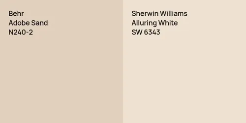 N240-2 Adobe Sand vs SW 6343 Alluring White