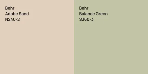 N240-2 Adobe Sand vs S360-3 Balance Green