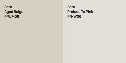 PPU7-09 Aged Beige vs PR-W06 Prelude To Pink