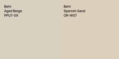 PPU7-09 Aged Beige vs OR-W07 Spanish Sand