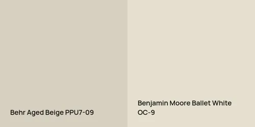 PPU7-09 Aged Beige vs OC-9 Ballet White