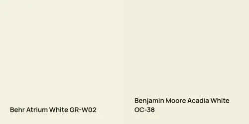 GR-W02 Atrium White vs OC-38 Acadia White