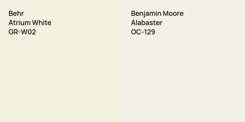 GR-W02 Atrium White vs OC-129 Alabaster