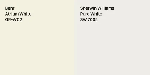 GR-W02 Atrium White vs SW 7005 Pure White