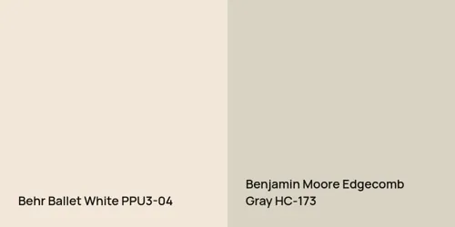 PPU3-04 Ballet White vs HC-173 Edgecomb Gray