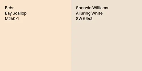 M240-1 Bay Scallop vs SW 6343 Alluring White