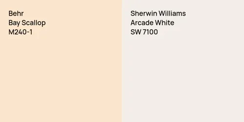 M240-1 Bay Scallop vs SW 7100 Arcade White