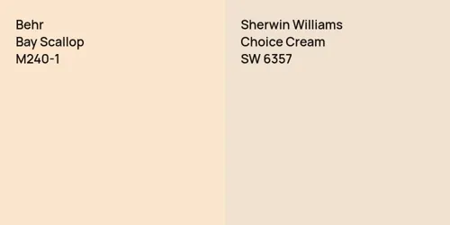 M240-1 Bay Scallop vs SW 6357 Choice Cream