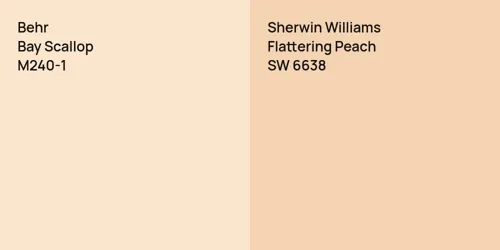 M240-1 Bay Scallop vs SW 6638 Flattering Peach