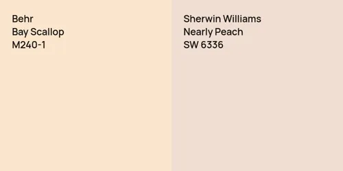 M240-1 Bay Scallop vs SW 6336 Nearly Peach