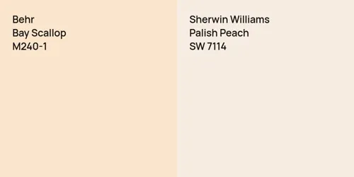 M240-1 Bay Scallop vs SW 7114 Palish Peach