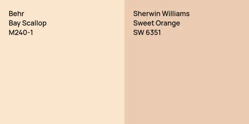 M240-1 Bay Scallop vs SW 6351 Sweet Orange