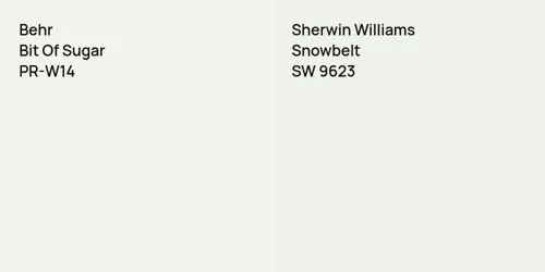 PR-W14 Bit Of Sugar vs SW 9623 Snowbelt