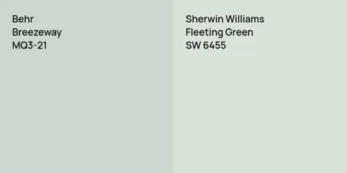 MQ3-21 Breezeway vs SW 6455 Fleeting Green