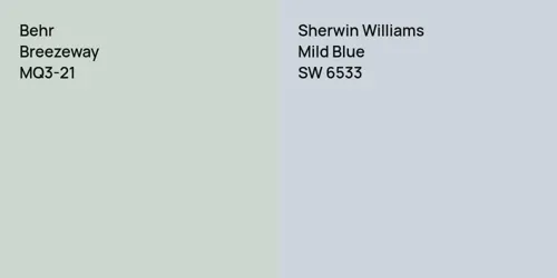 MQ3-21 Breezeway vs SW 6533 Mild Blue