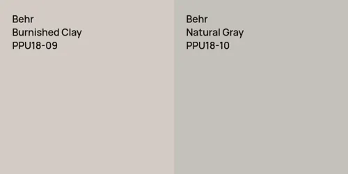 PPU18-09 Burnished Clay vs PPU18-10 Natural Gray