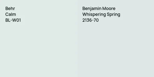 BL-W01 Calm vs 2136-70 Whispering Spring