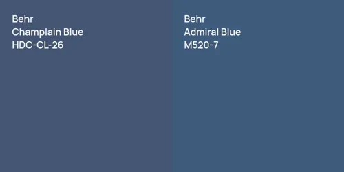 HDC-CL-26 Champlain Blue vs M520-7 Admiral Blue