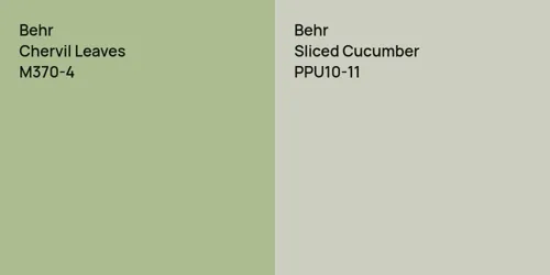 M370-4 Chervil Leaves vs PPU10-11 Sliced Cucumber