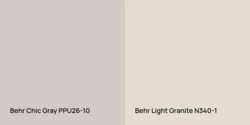 PPU26-10 Chic Gray vs N340-1 Light Granite