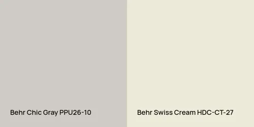 PPU26-10 Chic Gray vs HDC-CT-27 Swiss Cream