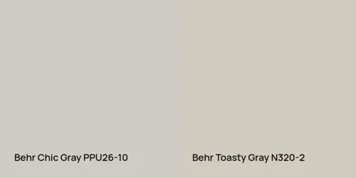 PPU26-10 Chic Gray vs N320-2 Toasty Gray