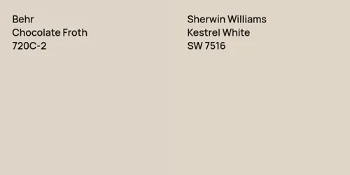 720C-2 Chocolate Froth vs SW 7516 Kestrel White