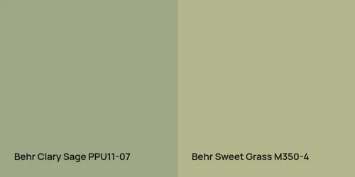 PPU11-07 Clary Sage vs M350-4 Sweet Grass