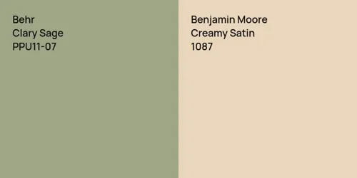 PPU11-07 Clary Sage vs 1087 Creamy Satin