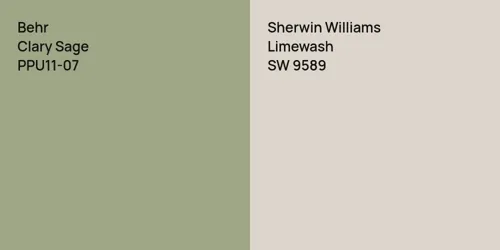 PPU11-07 Clary Sage vs SW 9589 Limewash