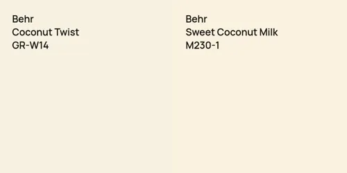 GR-W14 Coconut Twist vs M230-1 Sweet Coconut Milk