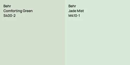 S400-2 Comforting Green vs M410-1 Jade Mist