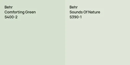 S400-2 Comforting Green vs S390-1 Sounds Of Nature