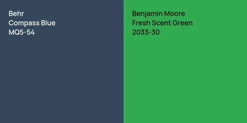 MQ5-54 Compass Blue vs 2033-30 Fresh Scent Green