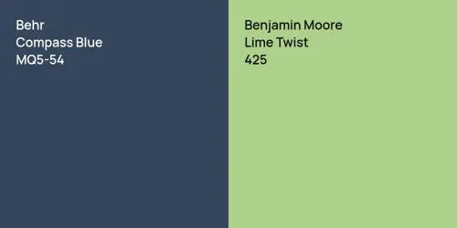 MQ5-54 Compass Blue vs 425 Lime Twist