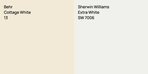 13 Cottage White vs SW 7006 Extra White