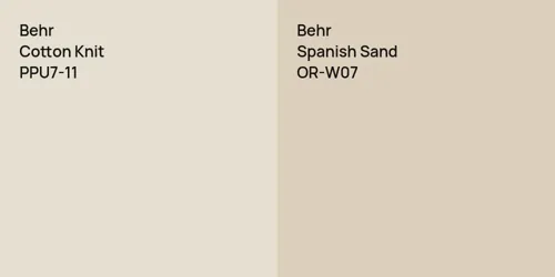 PPU7-11 Cotton Knit vs OR-W07 Spanish Sand