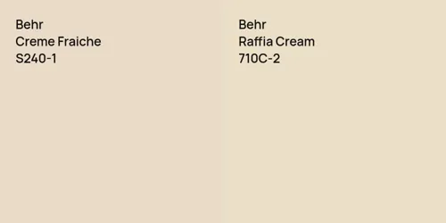 S240-1 Creme Fraiche vs 710C-2 Raffia Cream