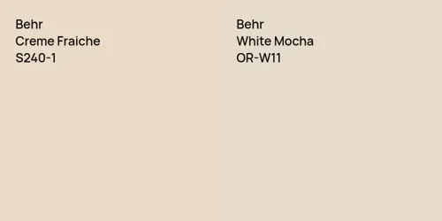 S240-1 Creme Fraiche vs OR-W11 White Mocha