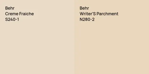 S240-1 Creme Fraiche vs N280-2 Writer'S Parchment