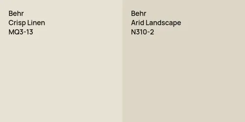 MQ3-13 Crisp Linen vs N310-2 Arid Landscape